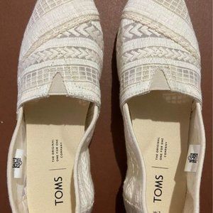 TOMS Embroidered Arrow Alpargata Slip-On Shoes
